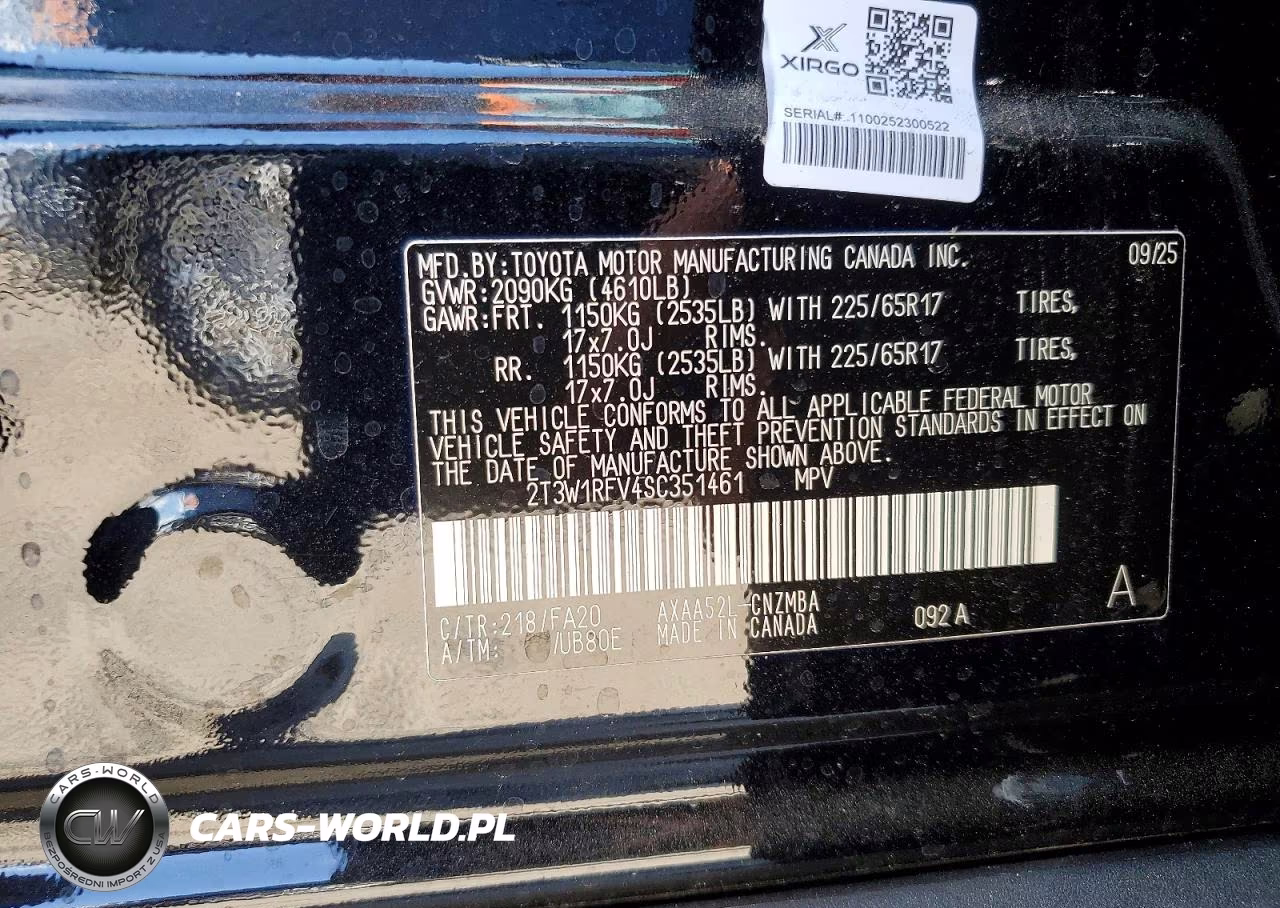 2025 Toyota Rav4 Xle VIN:2T3W1RFV4SC351461 - 13