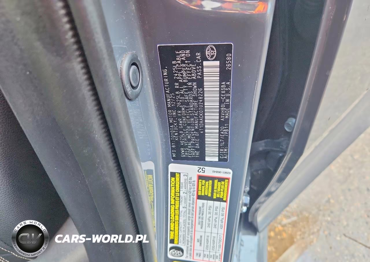 2026 Toyota Camry Se VIN:4T1DAACK0TU248226 - 12