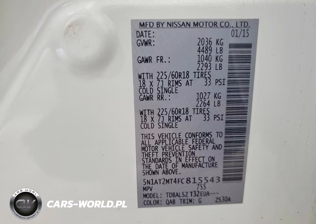 2015 Nissan Rogue Sl VIN:5N1AT2MT4FC815543 - 13