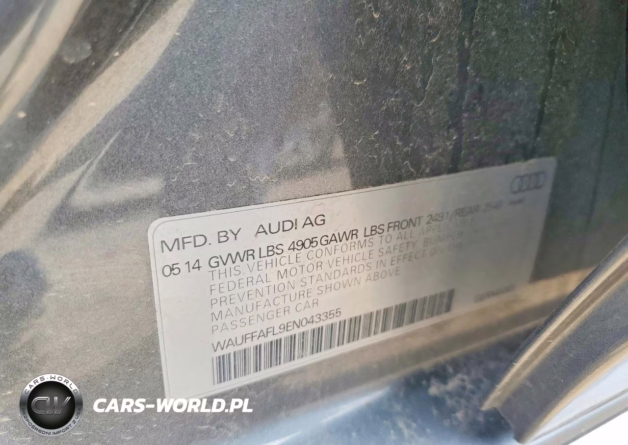 2014 Audi A4 Premium Plus VIN:WAUFFAFL9EN043355 - 12