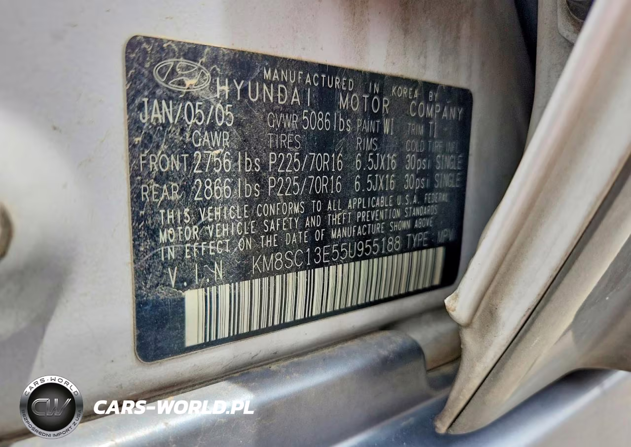 2005 Hyundai Santa Fe Gls VIN:KM8SC13E55U955188 - 13