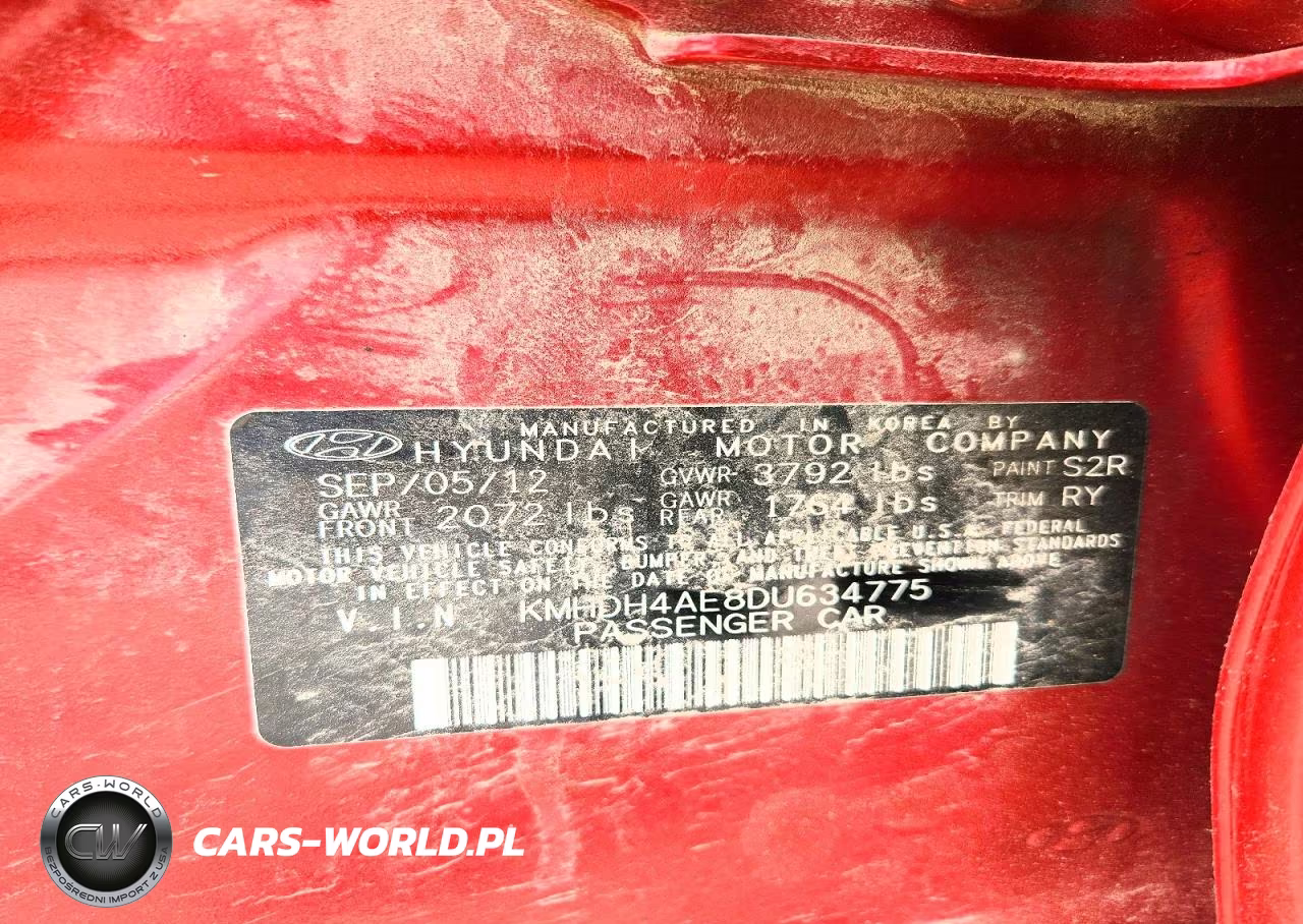 2013 Hyundai Elantra Limited VIN:KMHDH4AE8DU634775 - 12