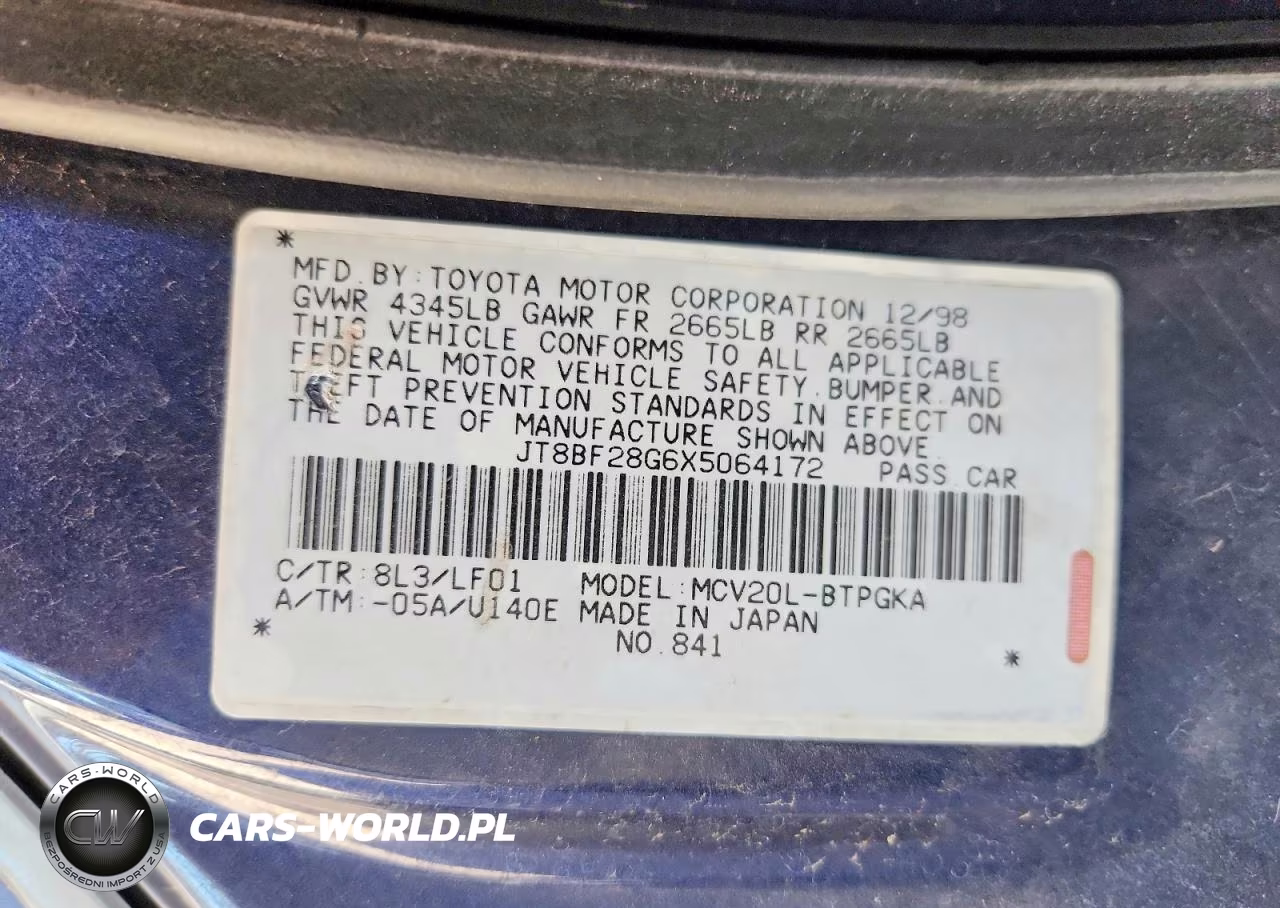 1999 Lexus Es 300 VIN:JT8BF28G6X5064172 - 12