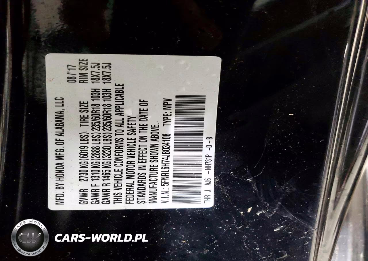 2018 Honda Odyssey Exl VIN:5FNRL6H74JB034108 - 13