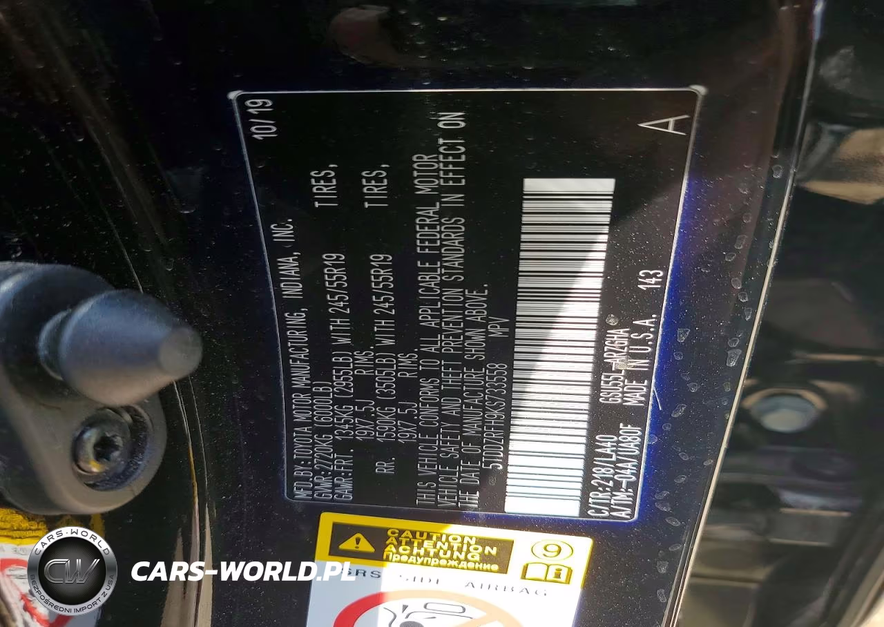 2019 Toyota Highlander Limited VIN:5TDDZRFH9KS733558 - 12