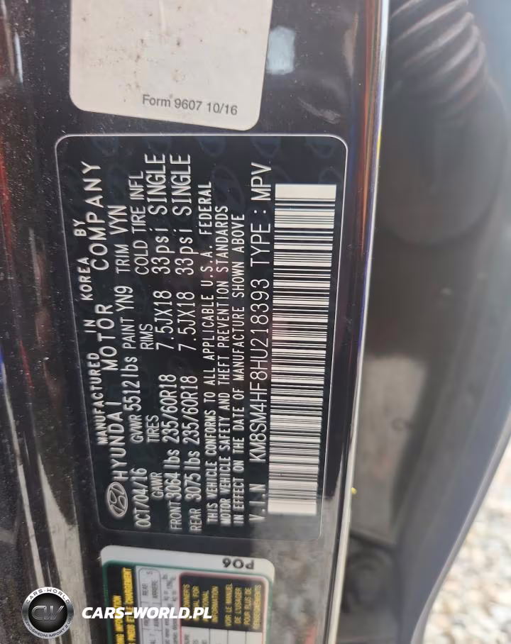 2017 Hyundai Santa Fe Se VIN:KM8SM4HF8HU218393 - 13
