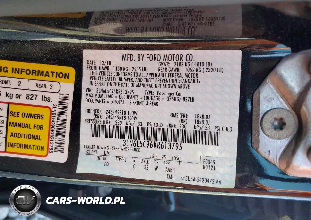 2019 Lincoln Mkz Reserve I VIN:3LN6L5C96KR613795 - 13