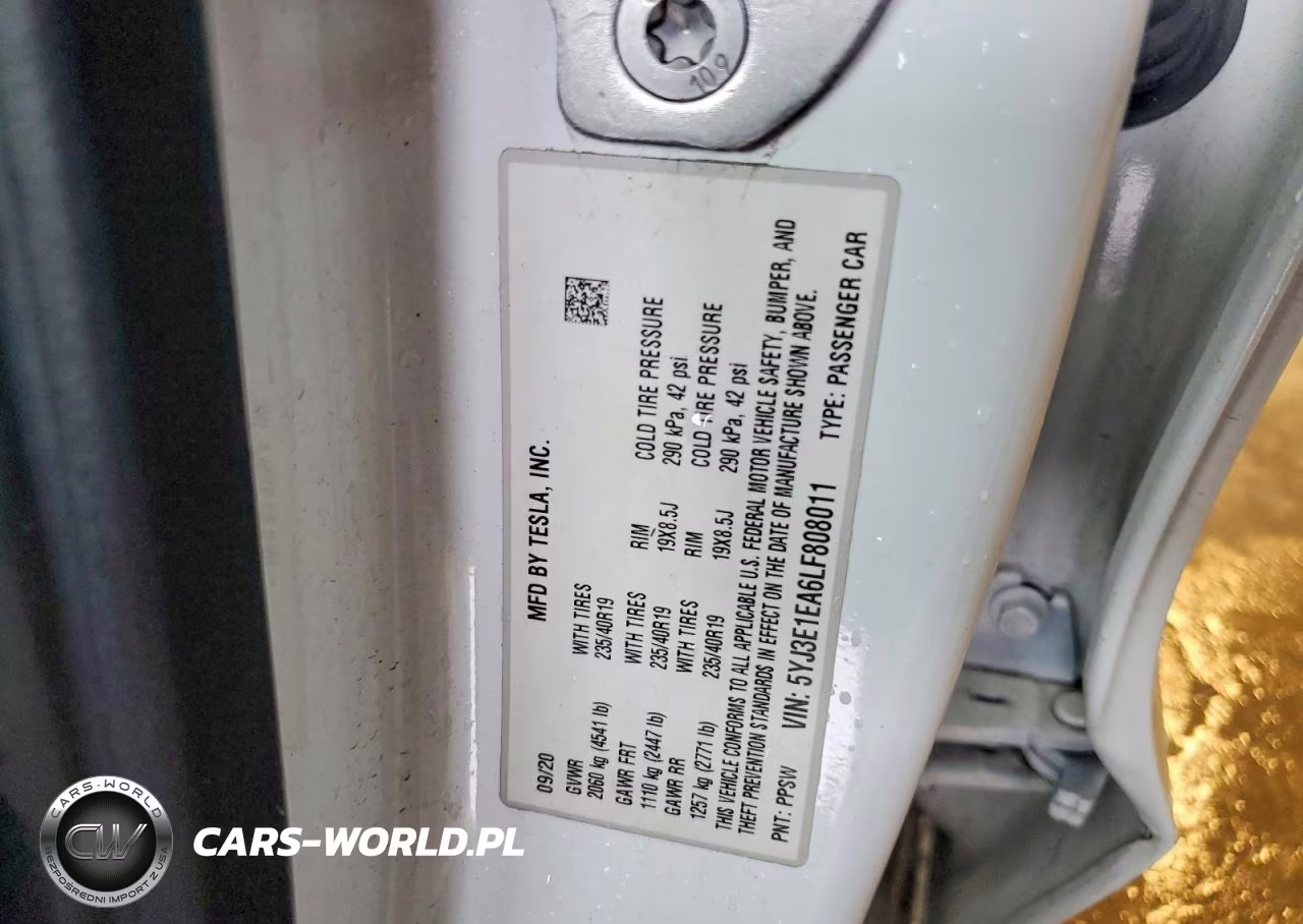 2020 Tesla Model 3 VIN:5YJ3E1EA6LF808011 - 12