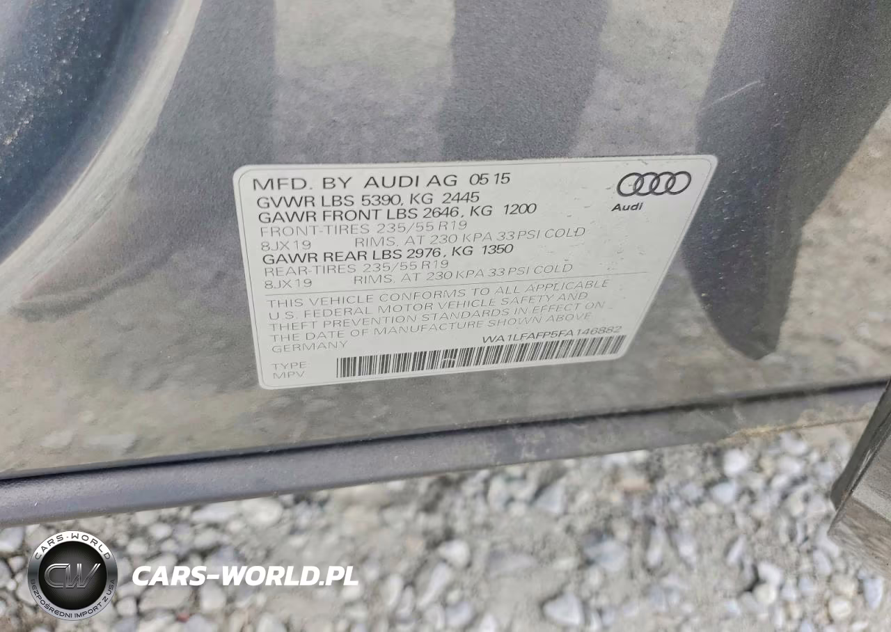 2015 Audi Q5 Premium Plus VIN:WA1LFAFP5FA146882 - 13