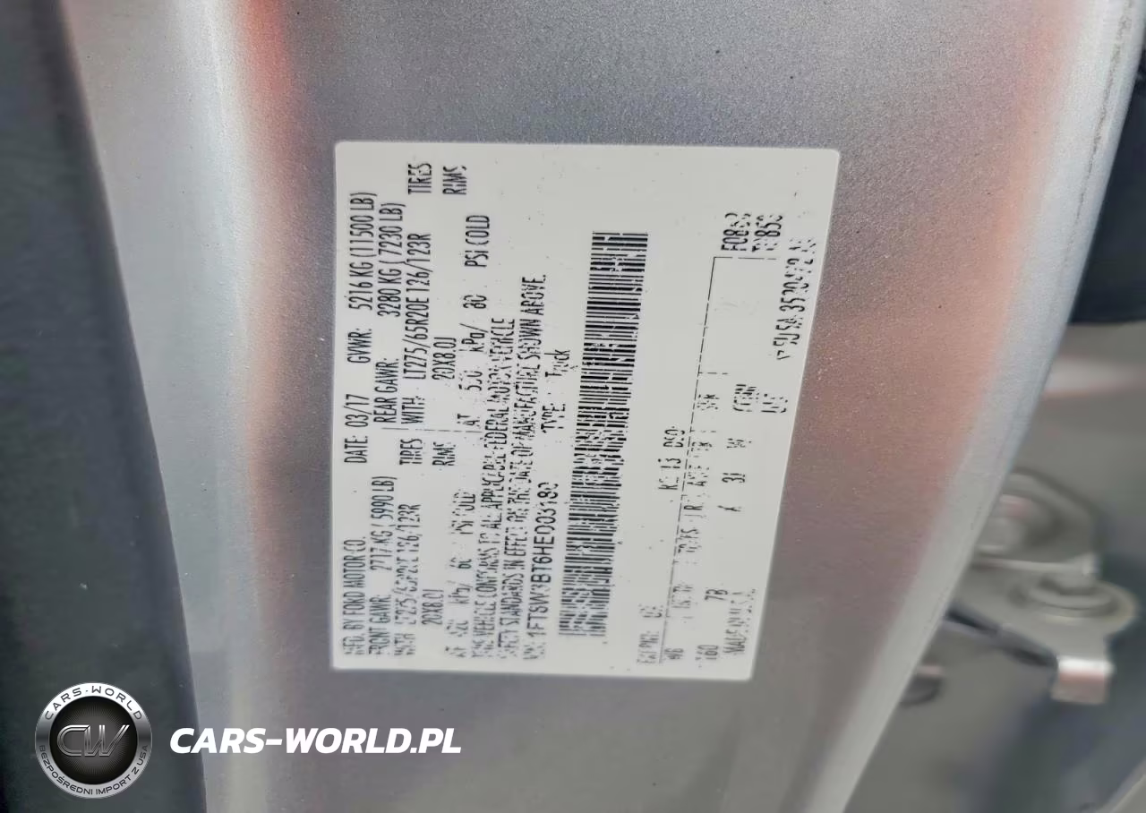 2017 Ford F350 Super Duty VIN:1FT8W3BT6HED03180 - 12