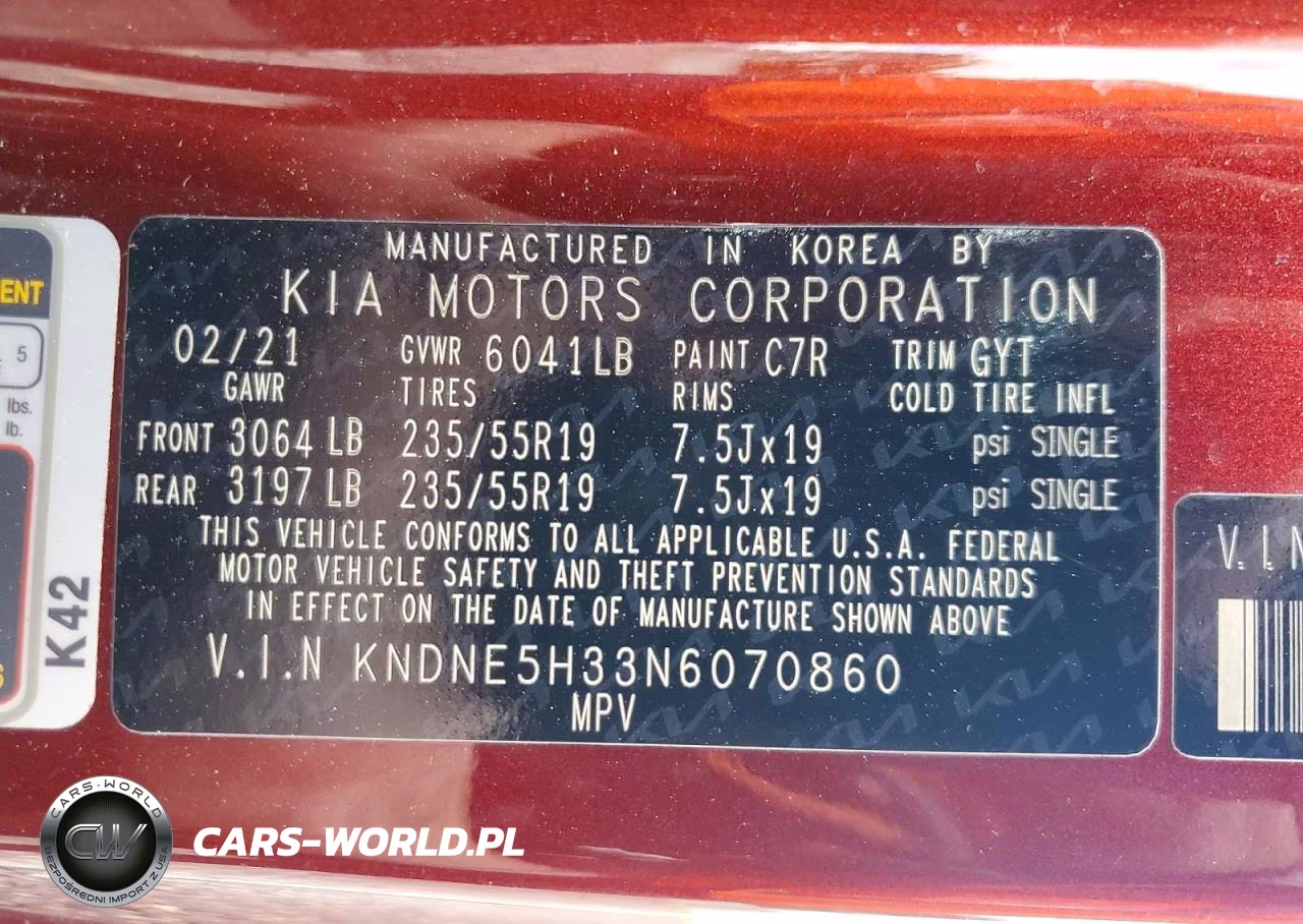 2022 Kia Carnival Sx Prestige VIN:KNDNE5H33N6070860 - 14