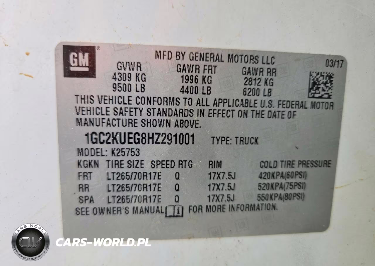 2017 Chevrolet Silverado K2500 Heavy Duty VIN:1GC2KUEG8HZ291001 - 12