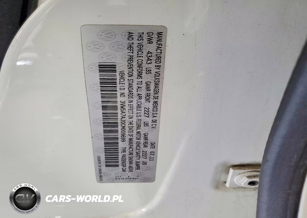 2012 Volkswagen Jetta Gli VIN:3VW5A7AJ0CM009699 - 12