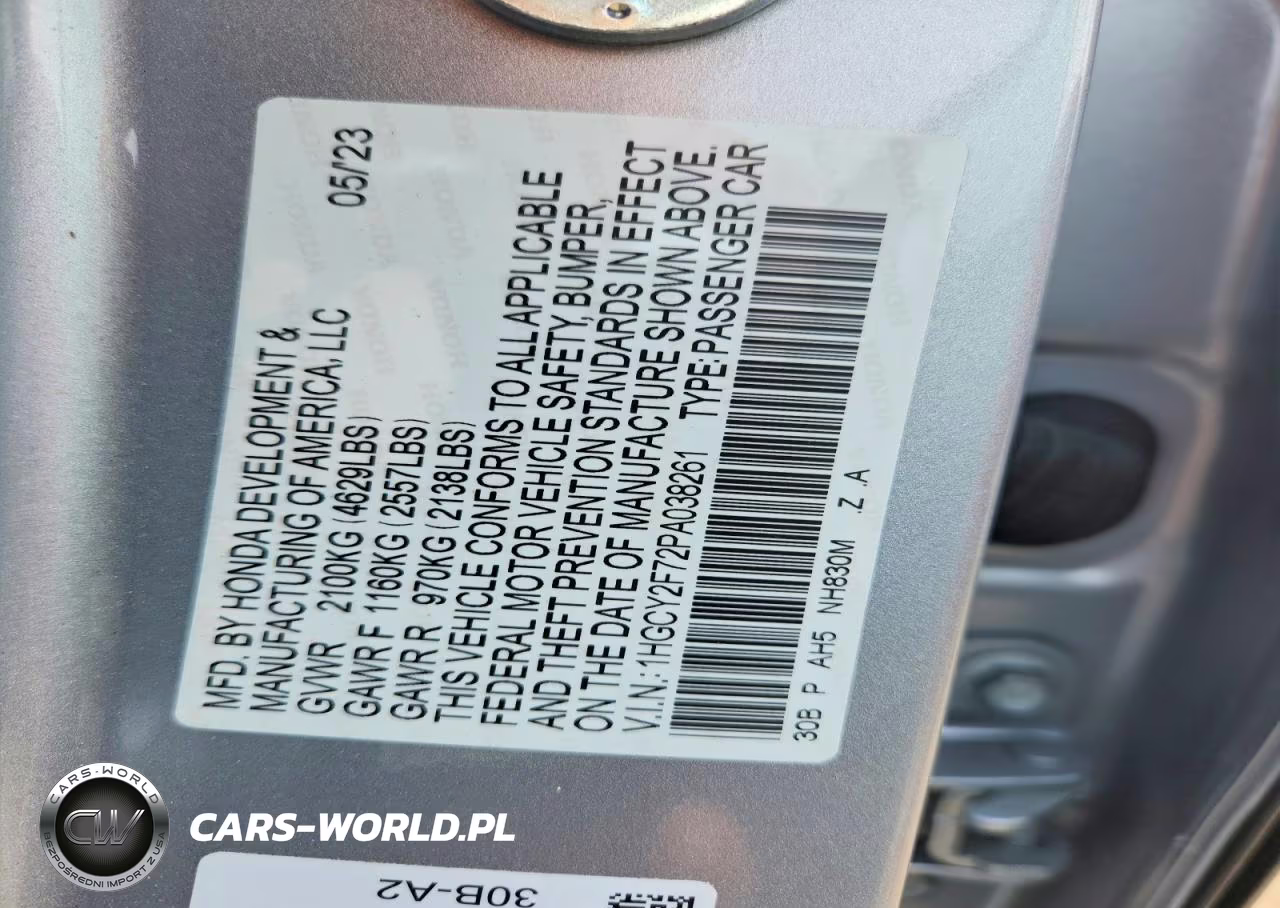 2023 Honda Accord Hybrid Sport-L VIN:1HGCY2F72PA038261 - 12