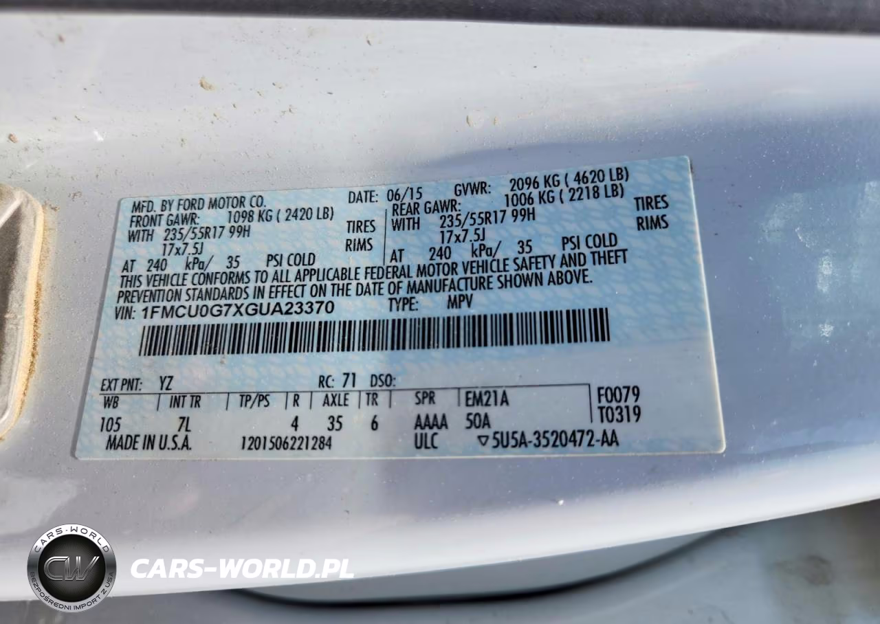 2016 Ford Escape Se VIN:1FMCU0G7XGUA23370 - 14