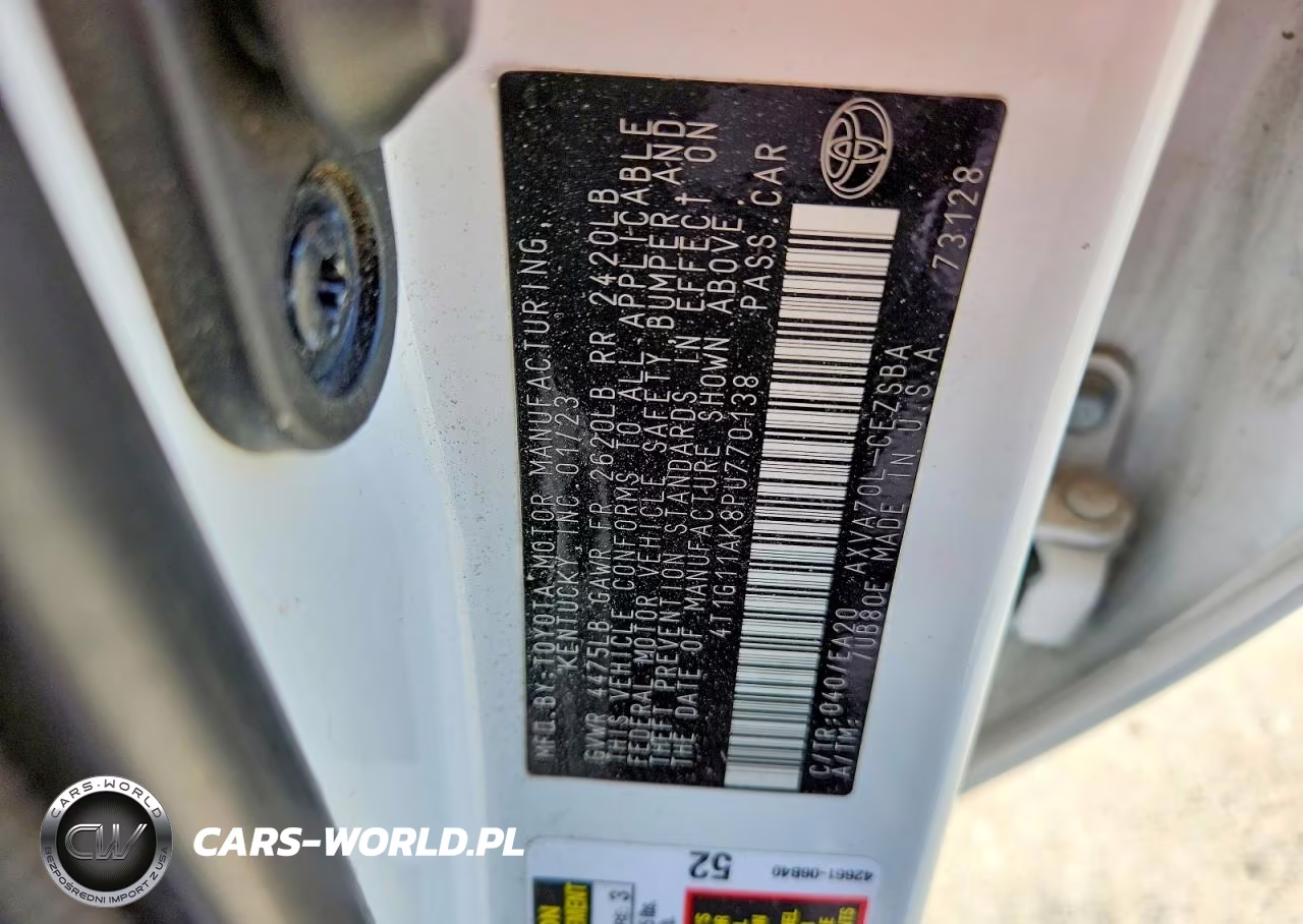 2023 Toyota Camry Se VIN:4T1G11AK8PU770138 - 12