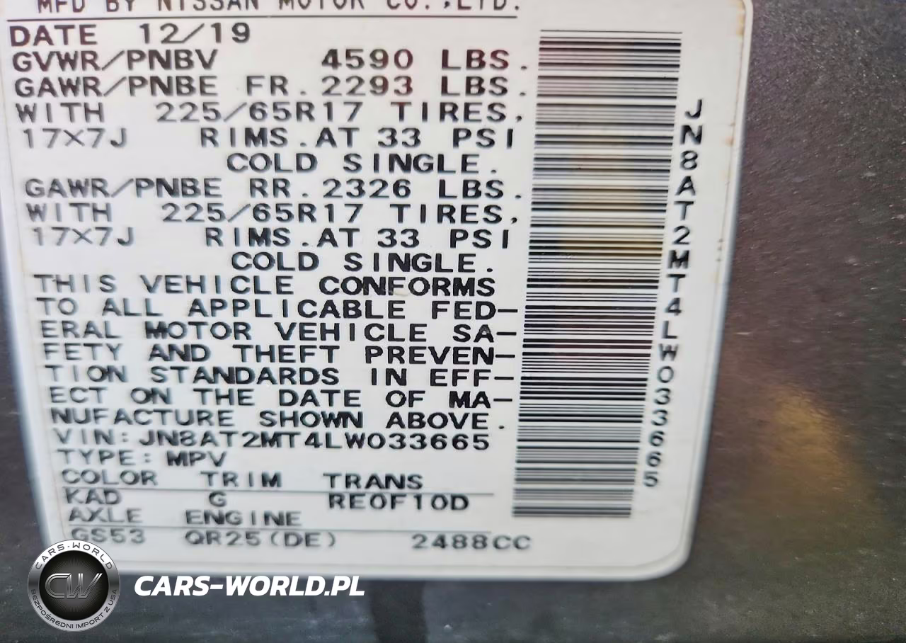 2020 Nissan Rogue Sv VIN:JN8AT2MT4LW033665 - 13