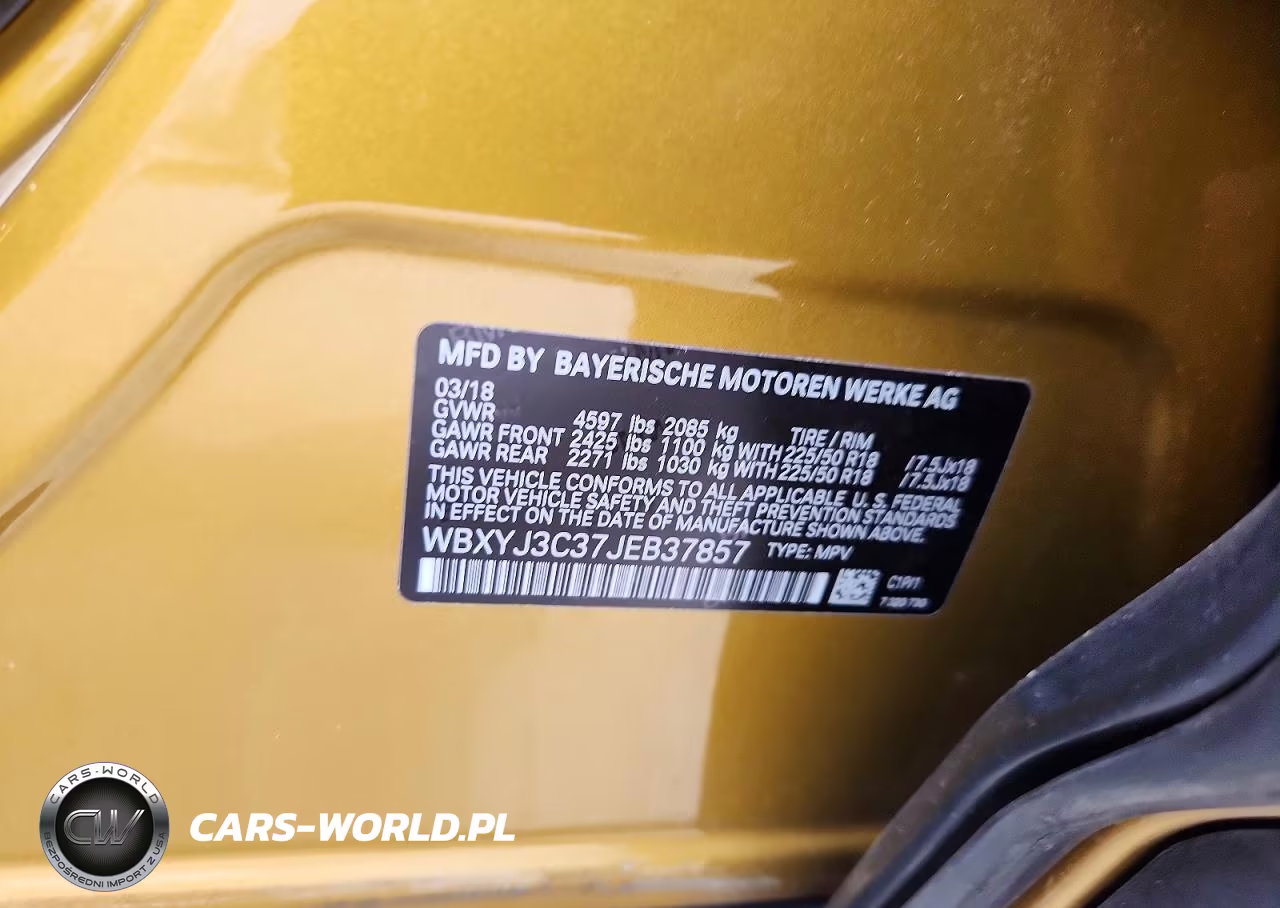 2018 BMW X2 Sdrive28I VIN:WBXYJ3C37JEB37857 - 12