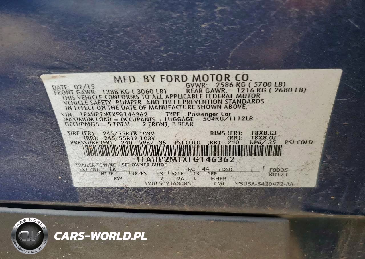 2015 Ford Taurus Police Interceptor VIN:1FAHP2MTXFG146362 - 13