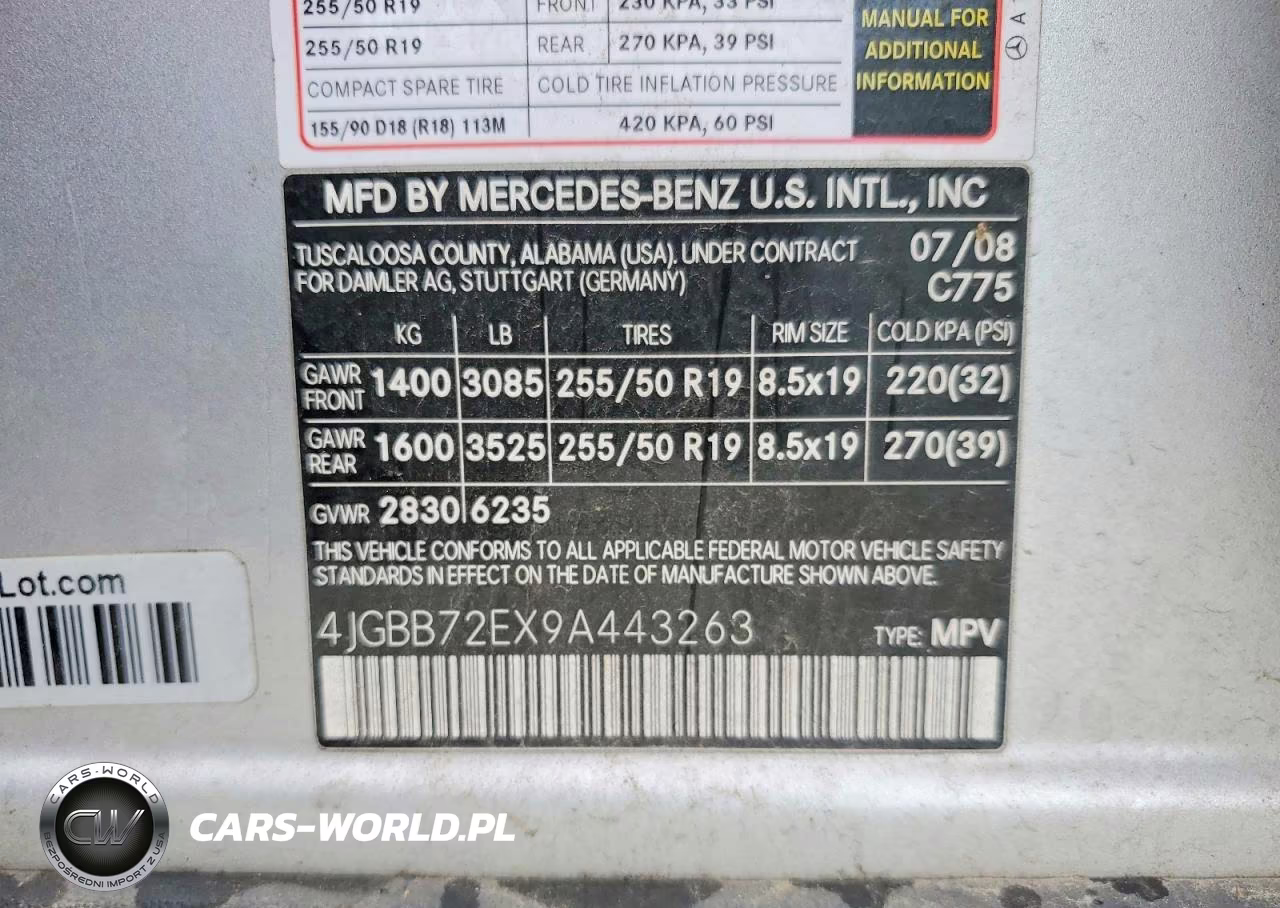 2009 Mercedes-Benz Ml 550 VIN:4JGBB72EX9A443263 - 14