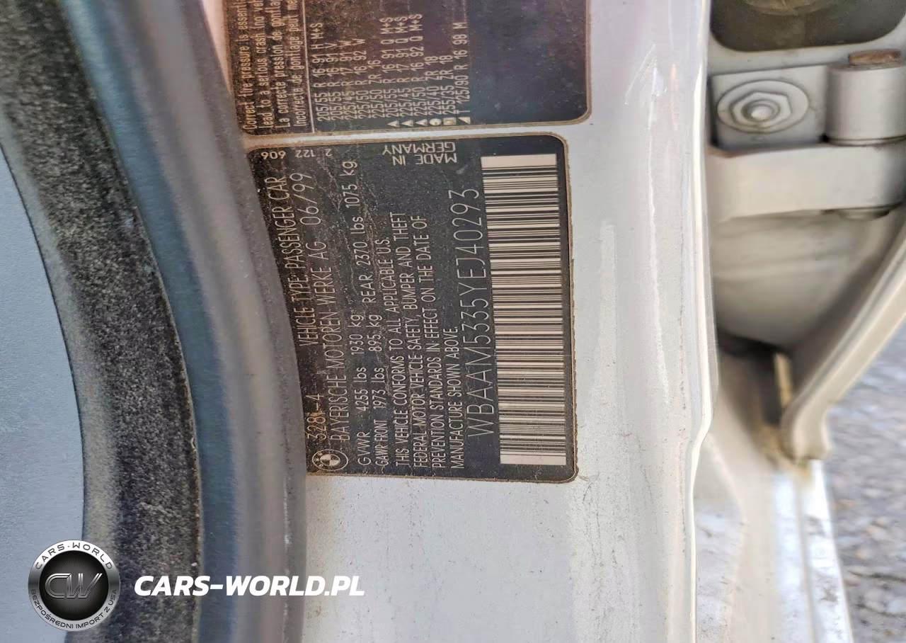 2000 BMW 328 I VIN:WBAAM5335YEJ40293 - 12