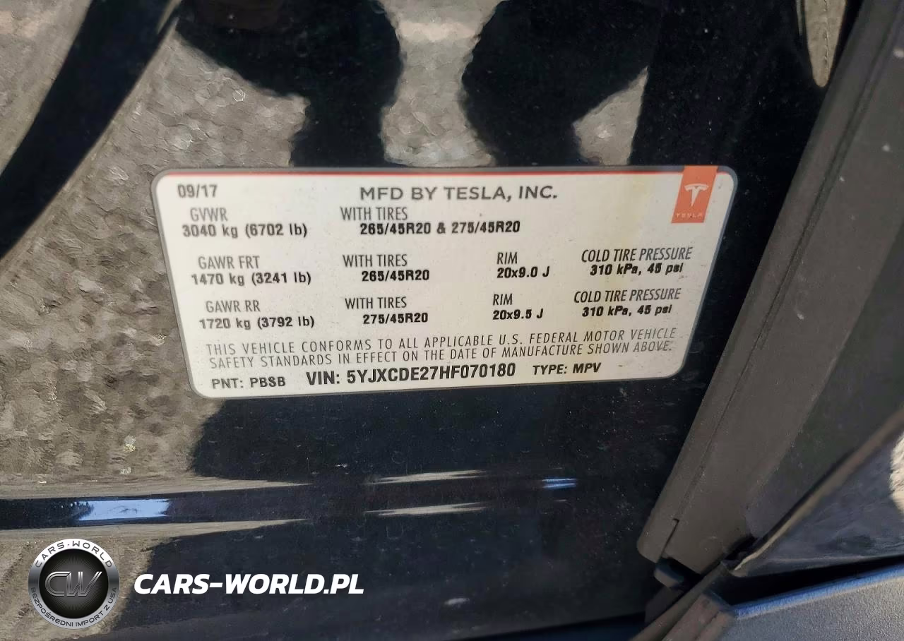2017 Tesla Model X VIN:5YJXCDE27HF070180 - 13