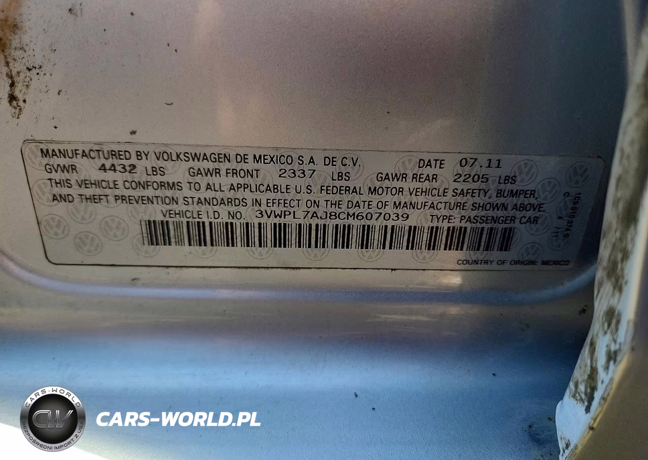 2012 Volkswagen Jetta Tdi VIN:3VWPL7AJ8CM607039 - 12