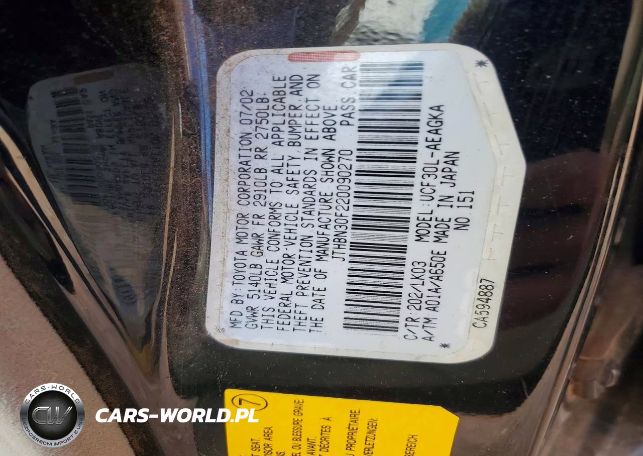 2002 Lexus Ls 430 VIN:JTHBN30F220090270 - 12