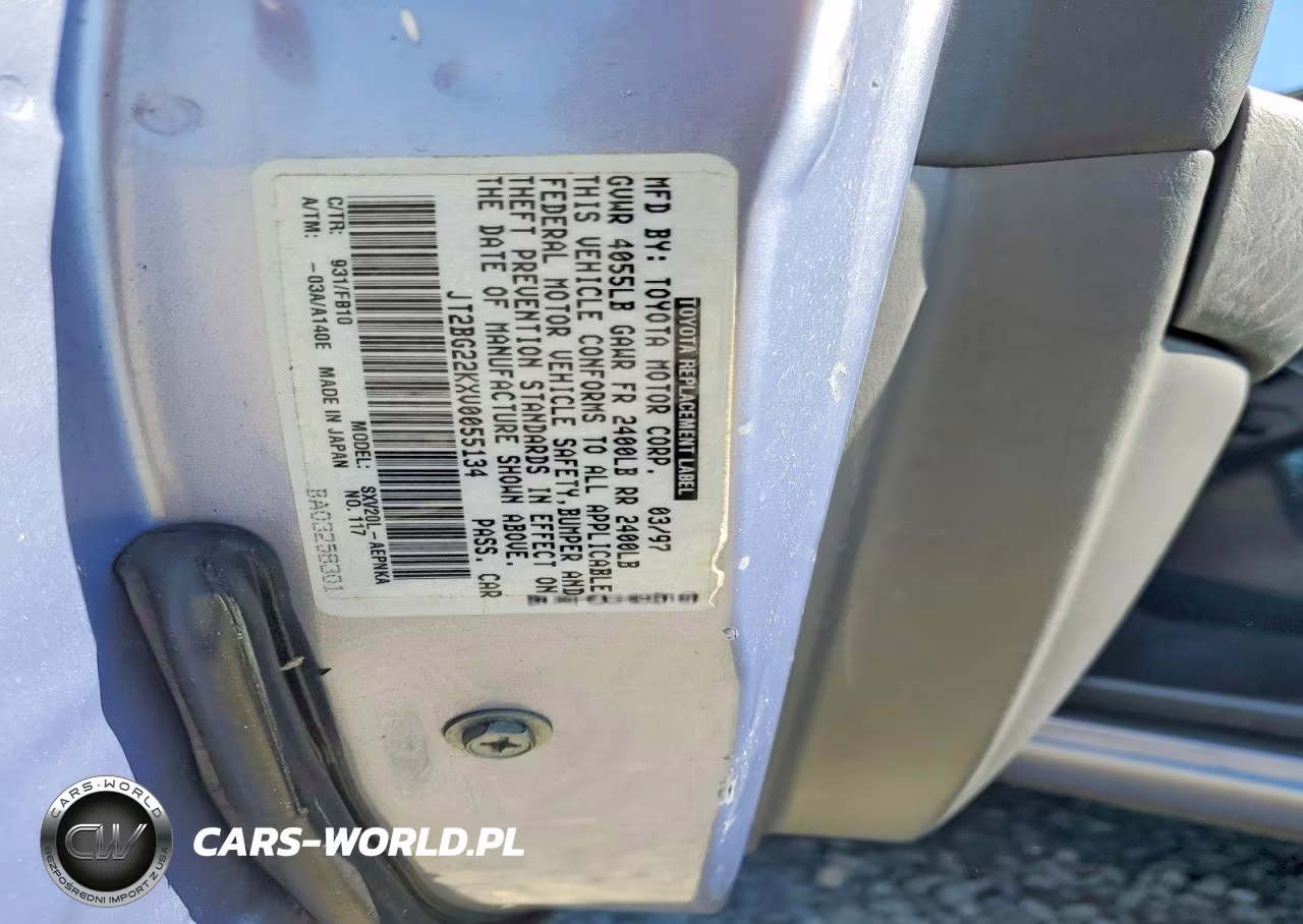 1997 Toyota Camry Le VIN:JT2BG22KXV0055134 - 12