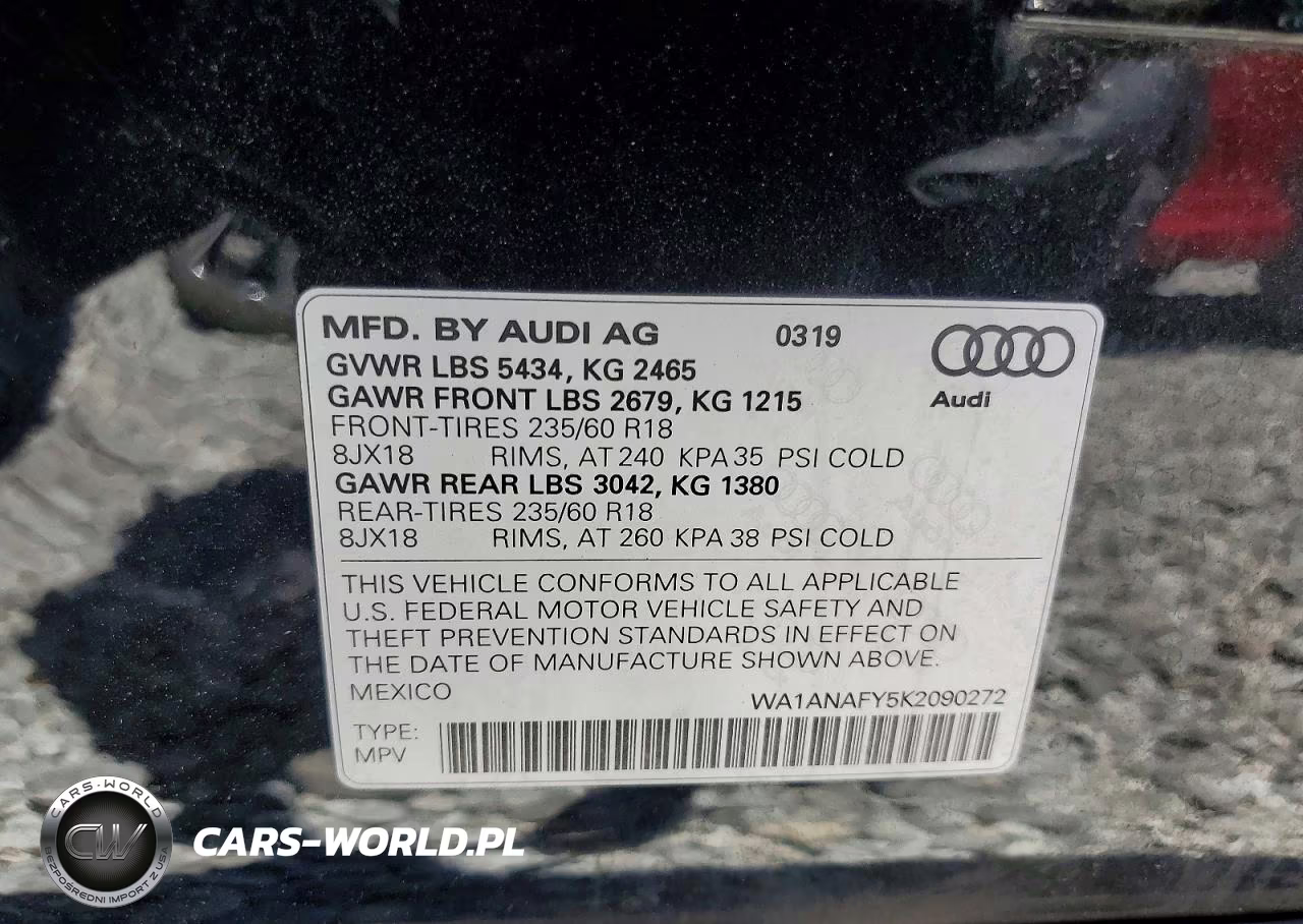 2019 Audi Q5 Premium VIN:WA1ANAFY5K2090272 - 13