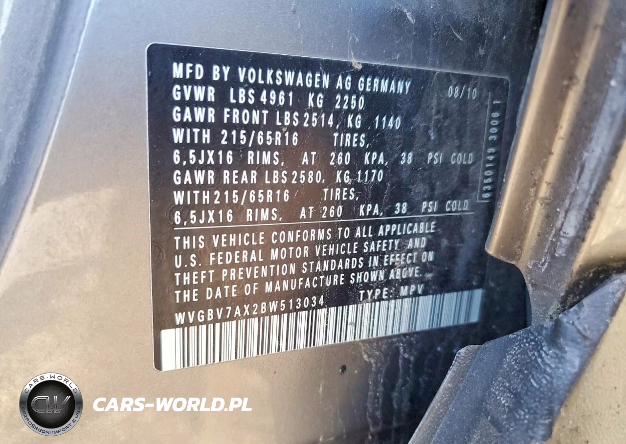 2011 Volkswagen Tiguan S VIN:WVGBV7AX2BW513034 - 13