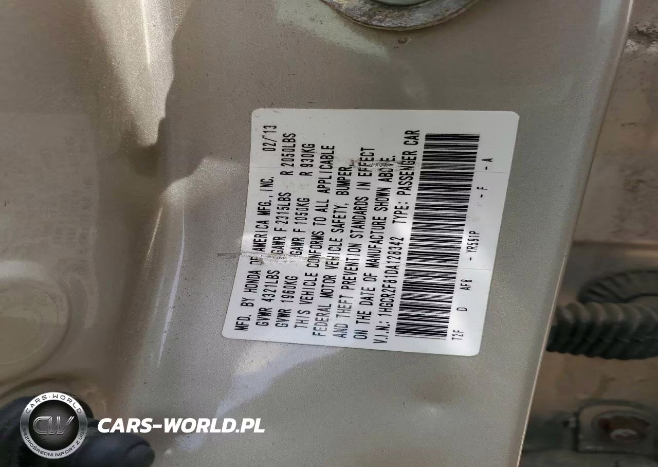 2013 Honda Accord Exl VIN:1HGCR2F81DA128342 - 12