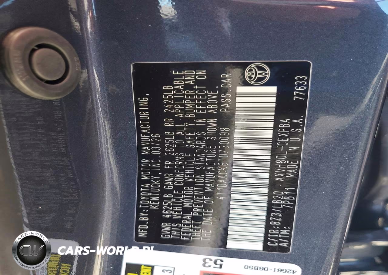 2026 Toyota Camry Xse VIN:4T1DAACK6TU730098 - 12