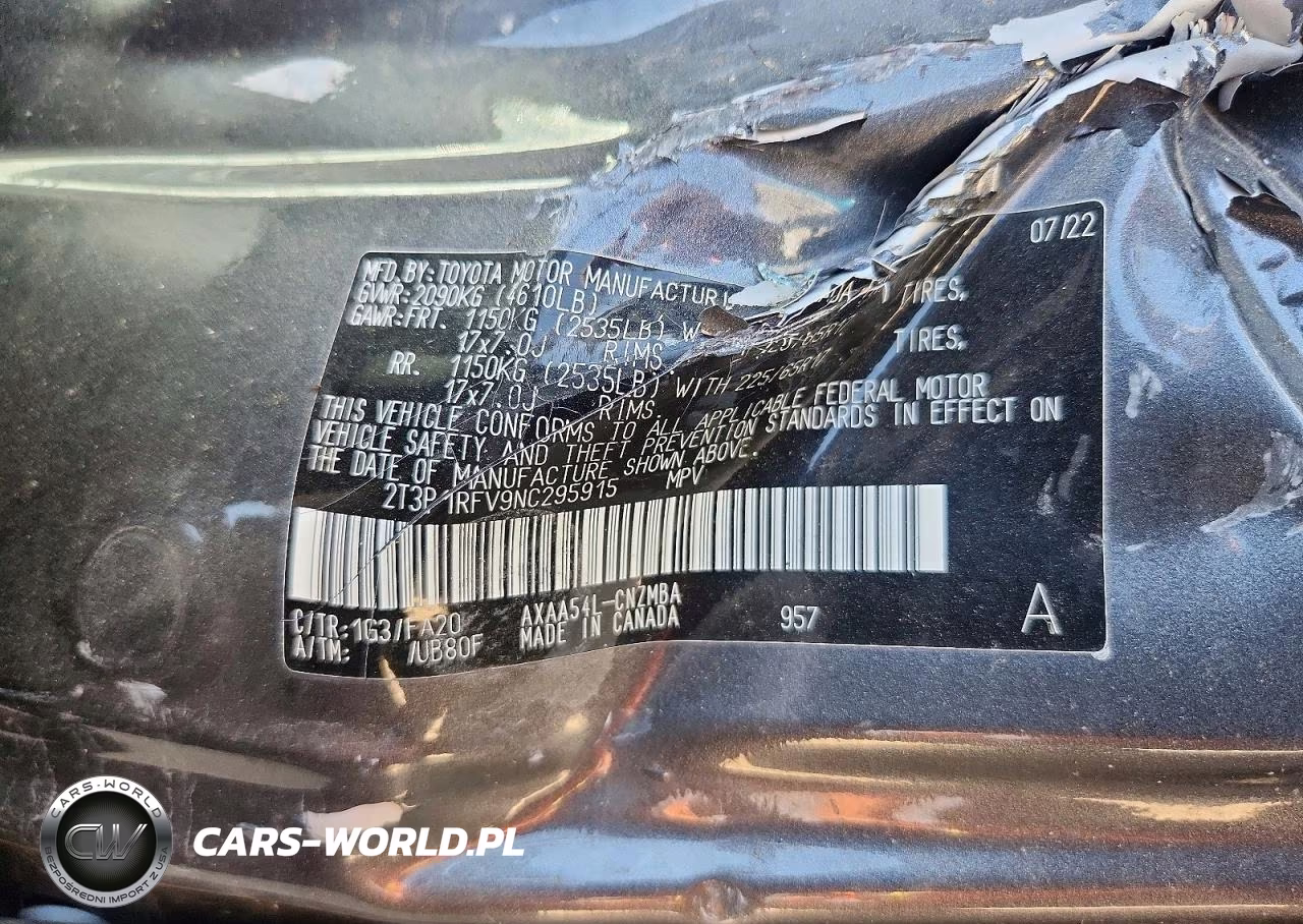 2022 Toyota Rav4 Xle VIN:2T3P1RFV9NC295915 - 13