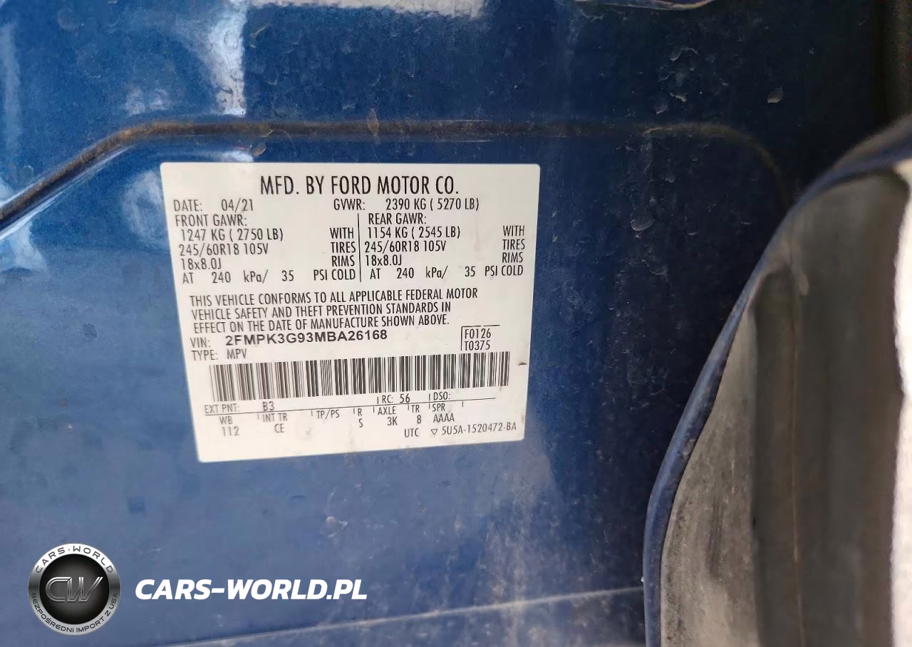 2021 Ford Edge Se VIN:2FMPK3G93MBA26168 - 13