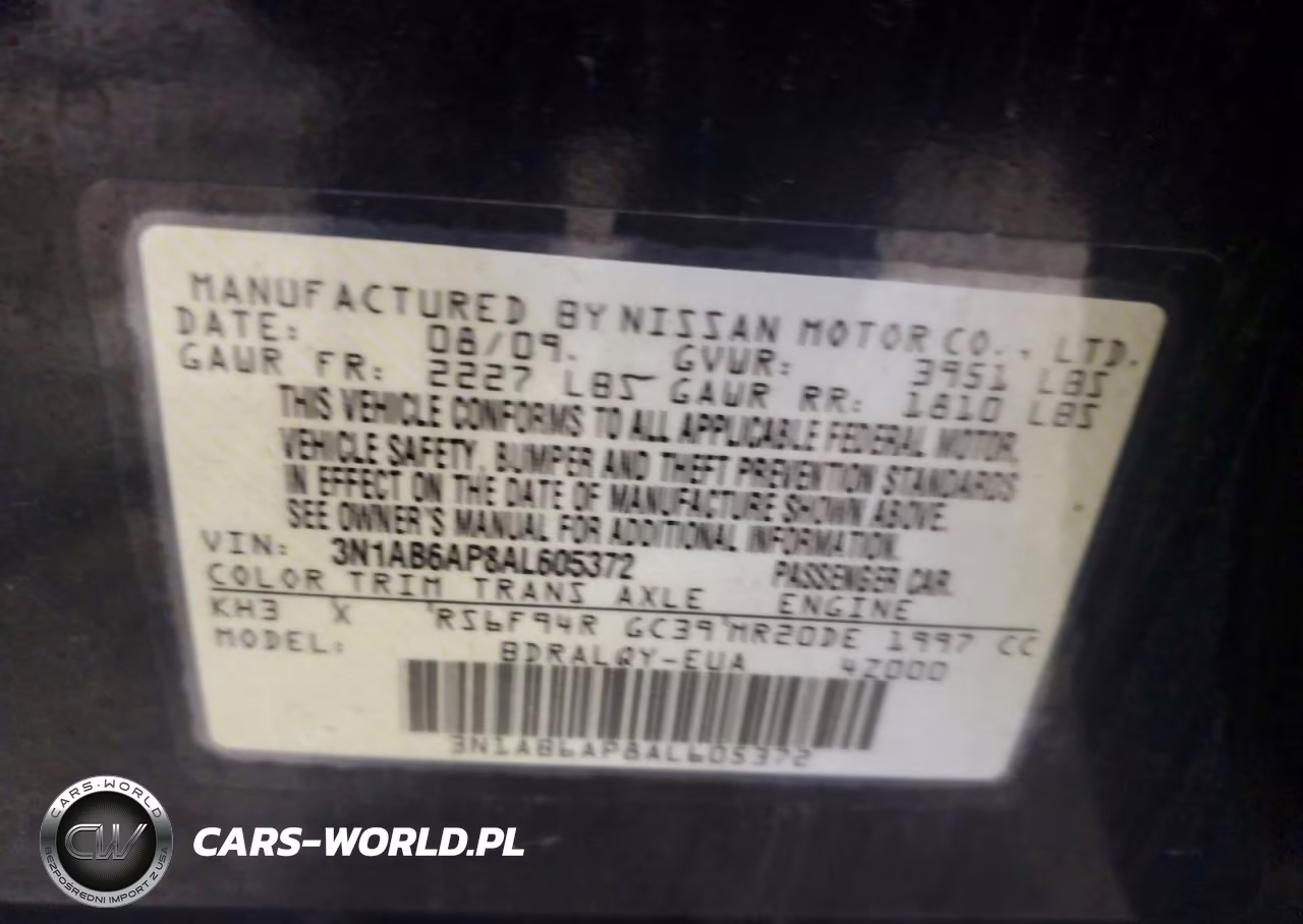 2010 Nissan Sentra 2.0 VIN:3N1AB6AP8AL605372 - 12