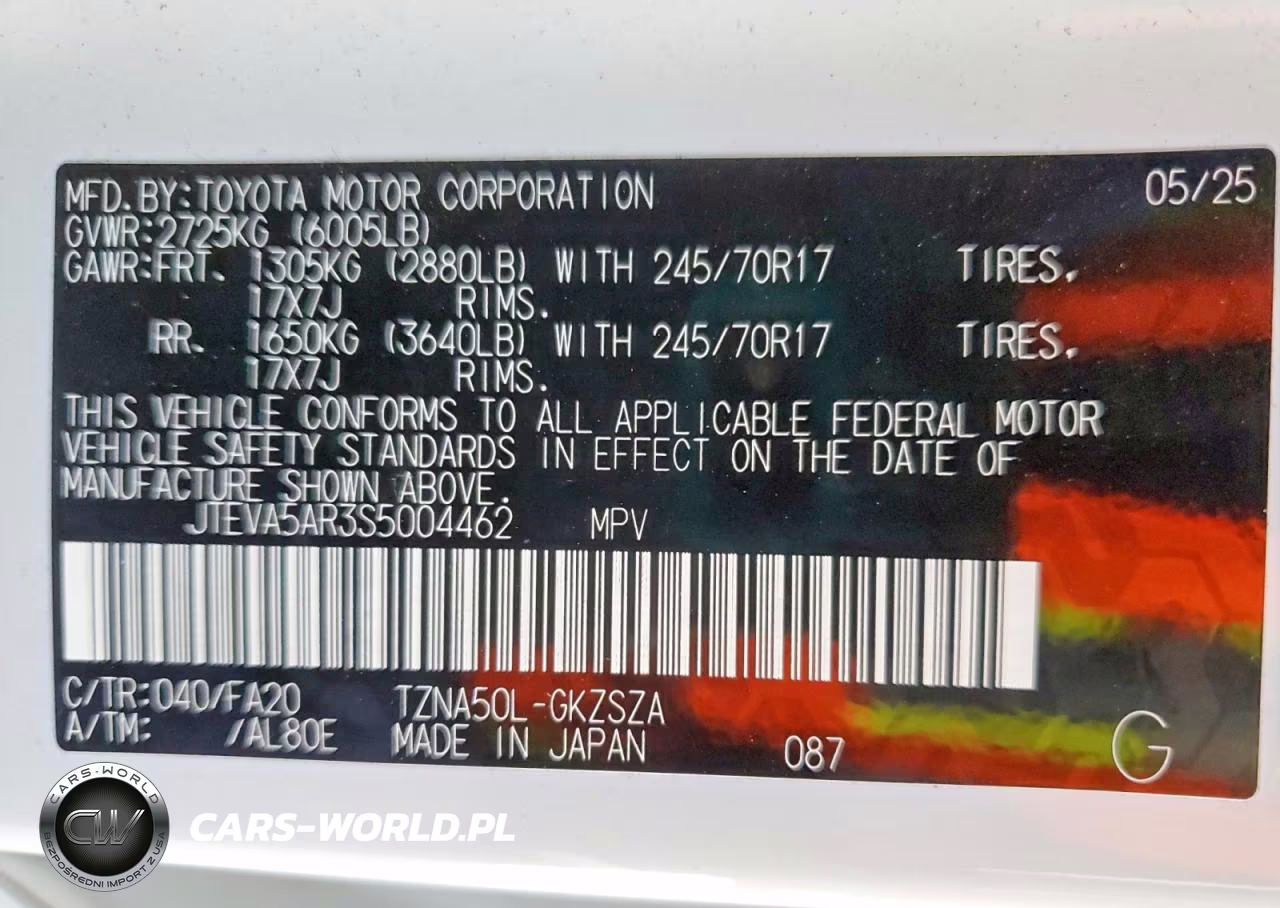 2025 Toyota 4Runner Sr5 VIN:JTEVA5AR3S5004462 - 12