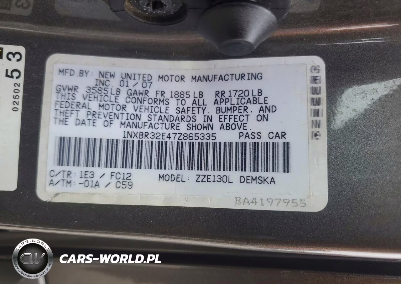2007 Toyota Corolla S VIN:1NXBR32E47Z865335 - 12