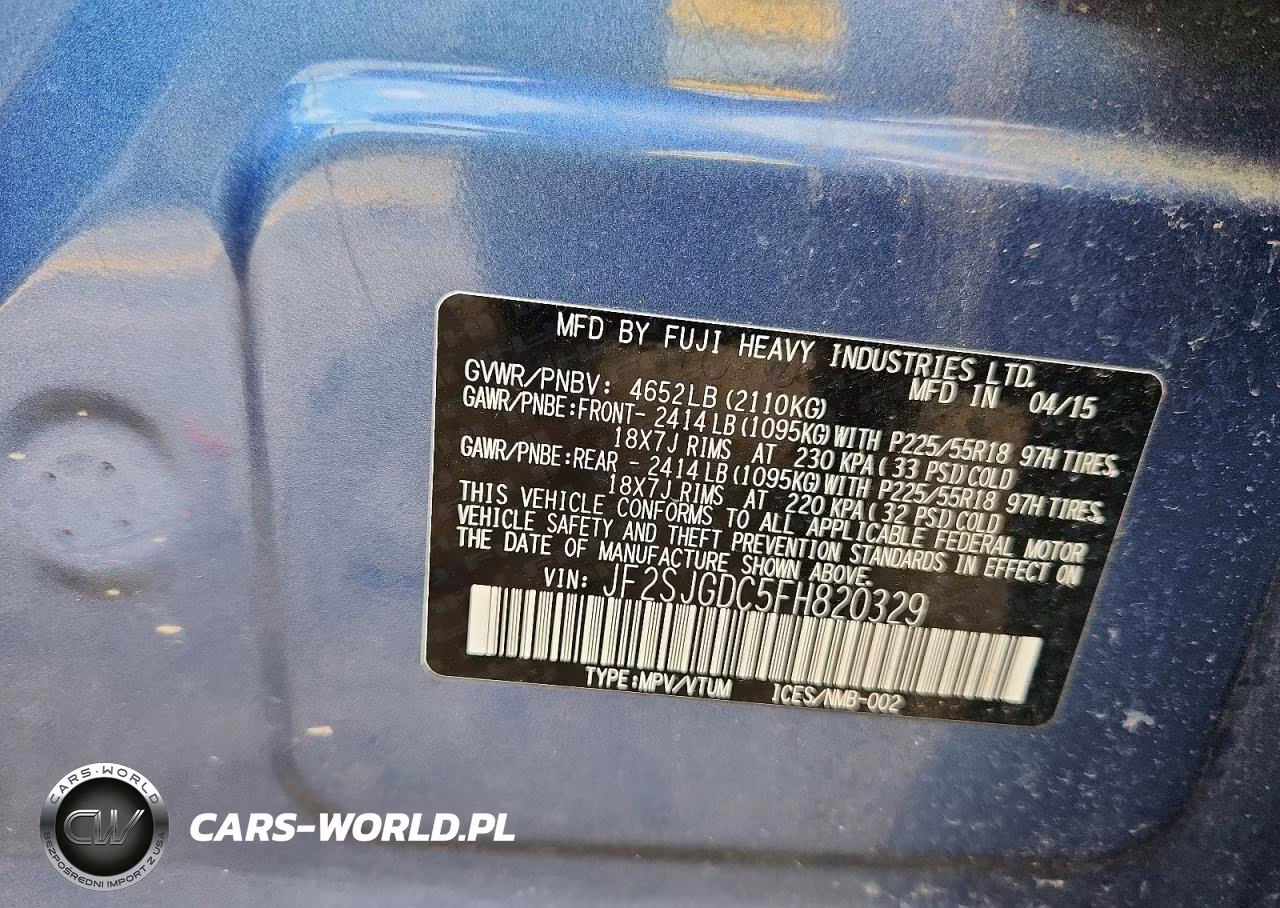2015 Subaru Forester 2.0Xt Premium VIN:JF2SJGDC5FH820329 - 12