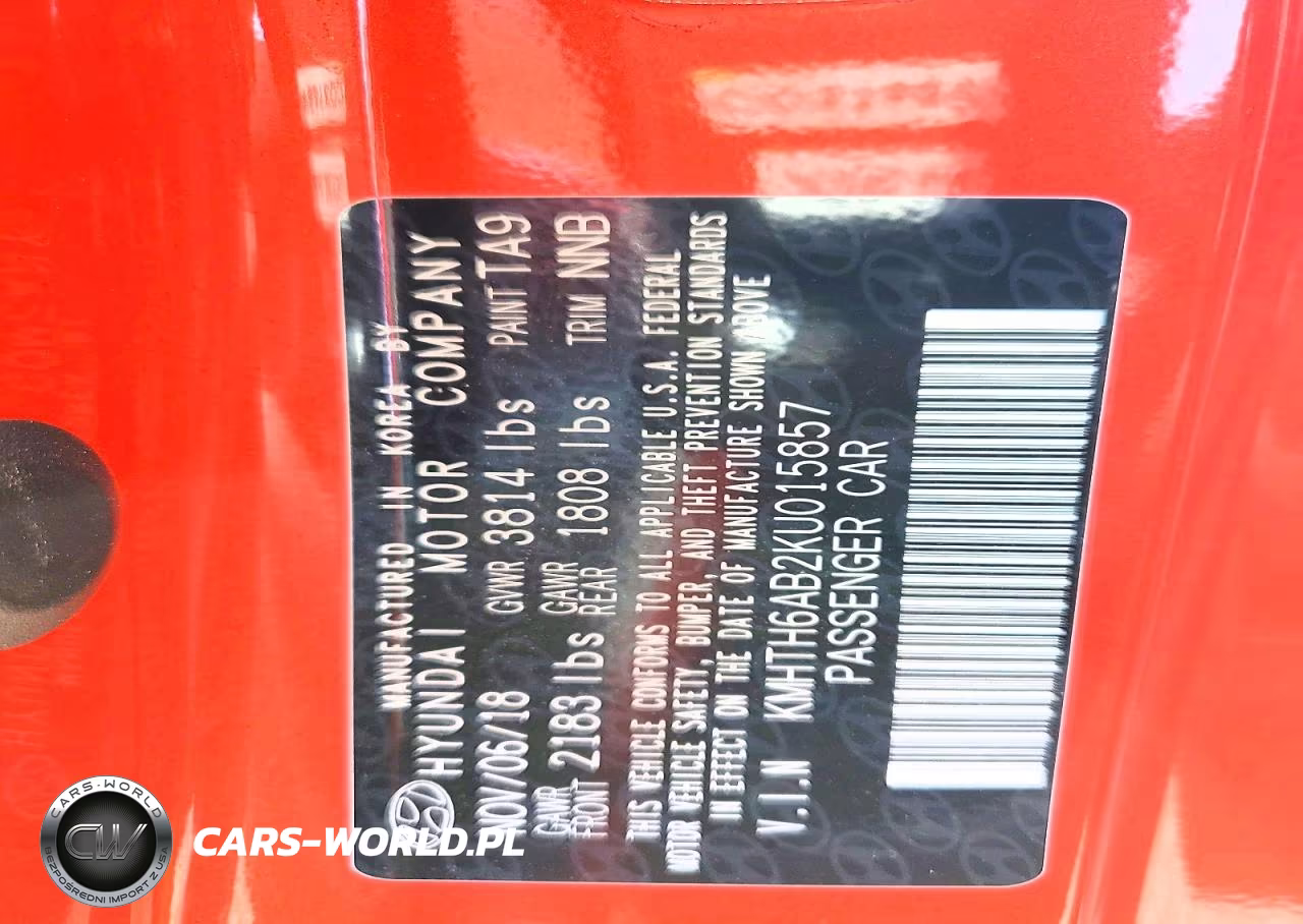 2019 Hyundai Veloster Turbo R-Spec VIN:KMHTH6AB2KU015857 - 12