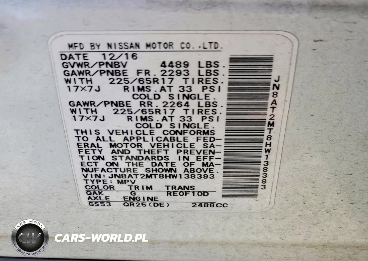 2017 Nissan Rogue S VIN:JN8AT2MT8HW138393 - 13