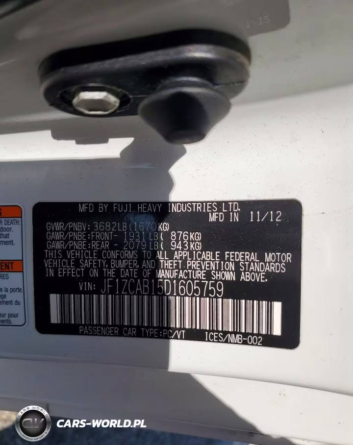 2013 Subaru Brz 2.0 Premium VIN:JF1ZCAB15D1605759 - 13