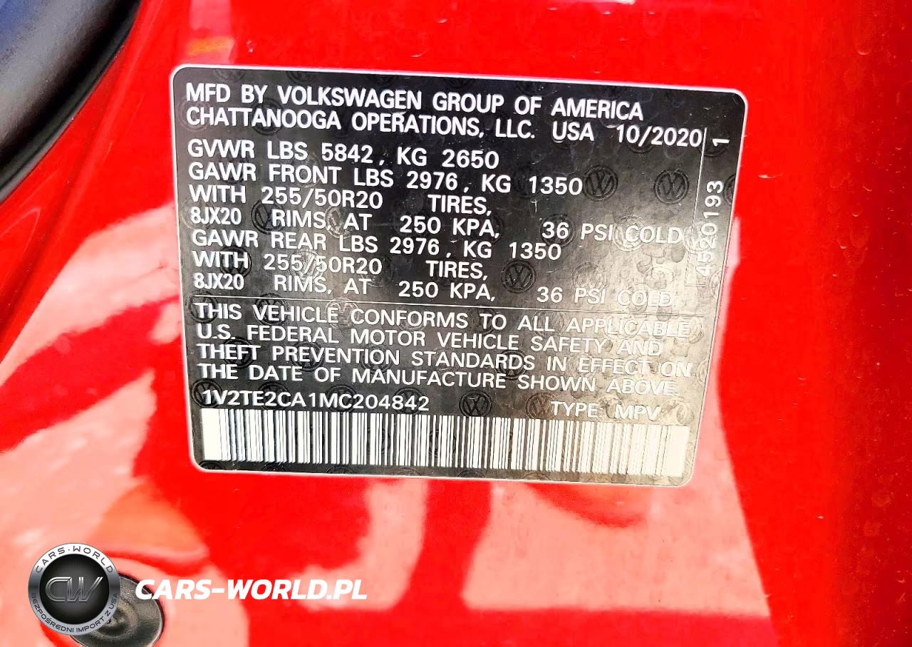 2021 Volkswagen Atlas Cross Sport Sel Premium VIN:1V2TE2CA1MC204842 - 12