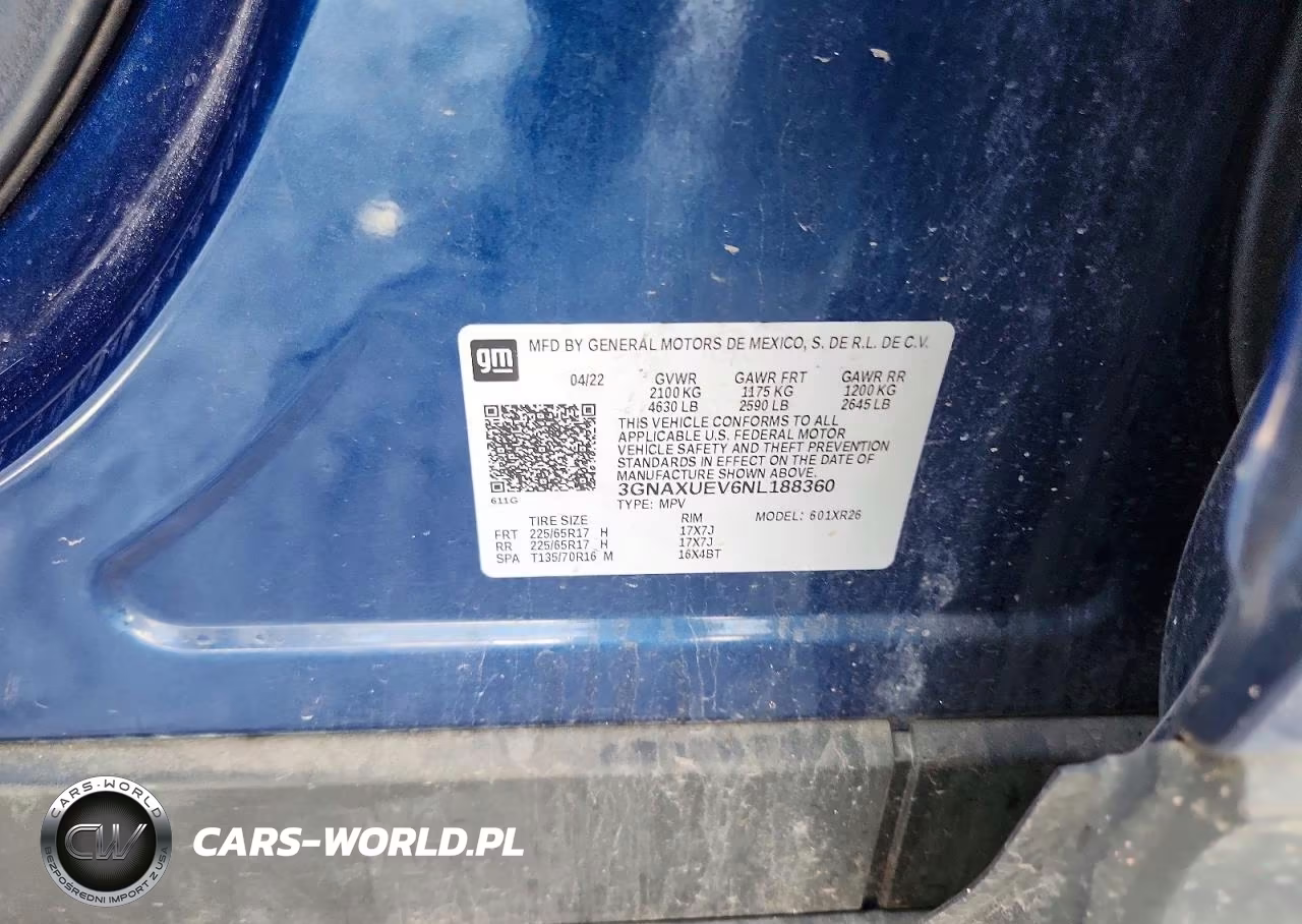 2022 Chevrolet Equinox Lt VIN:3GNAXUEV6NL188360 - 12