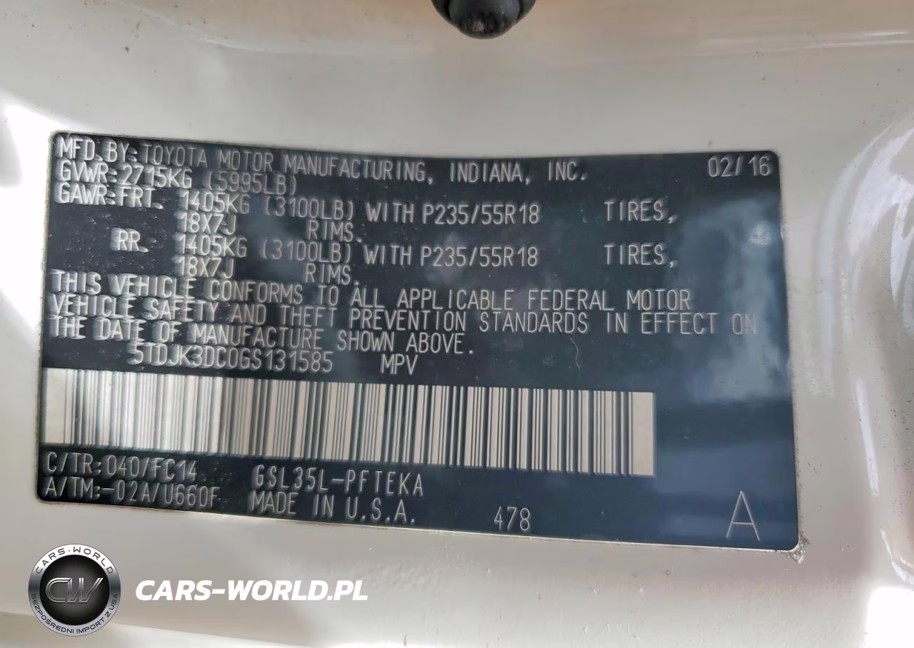 2016 Toyota Sienna Le VIN:5TDJK3DC0GS131585 - 13