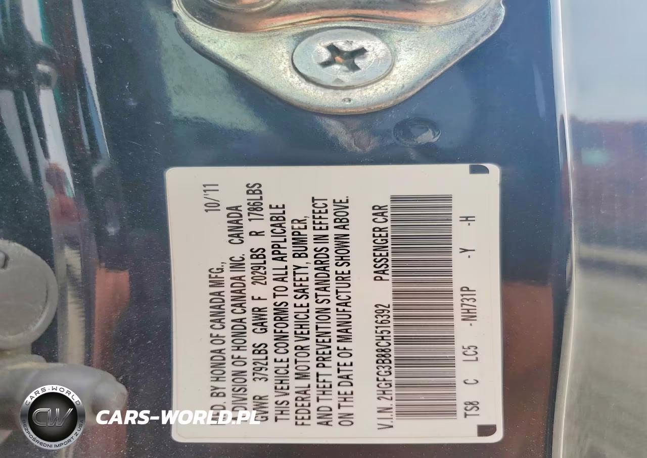 2012 Honda Civic Ex VIN:2HGFG3B88CH516392 - 13