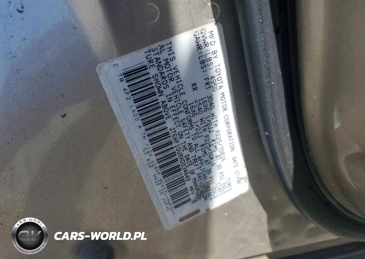 1999 Lexus Rx 300 VIN:JT6HF10U8X0034649 - 13