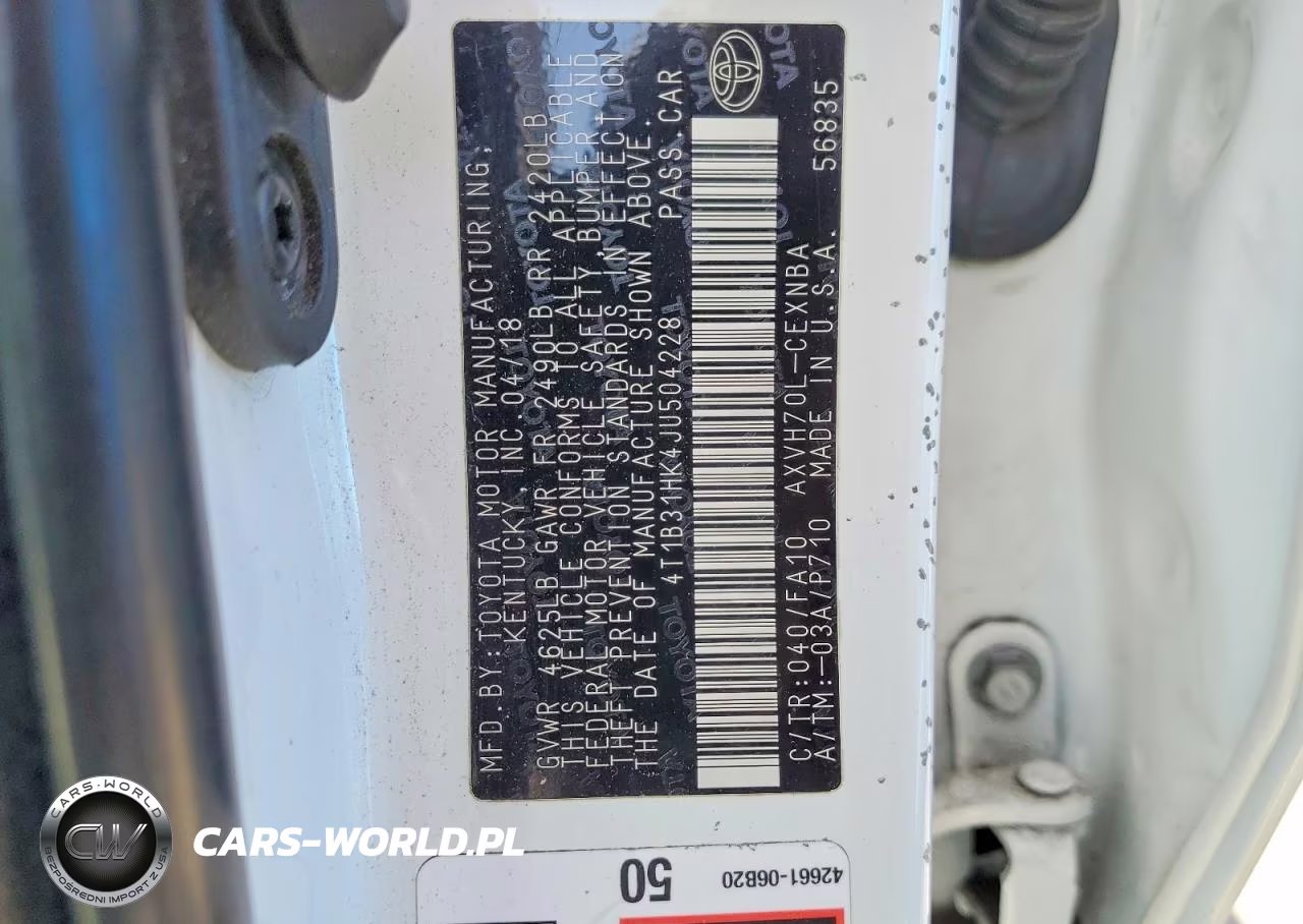 2018 Toyota Camry Le VIN:4T1B31HK4JU504228 - 12
