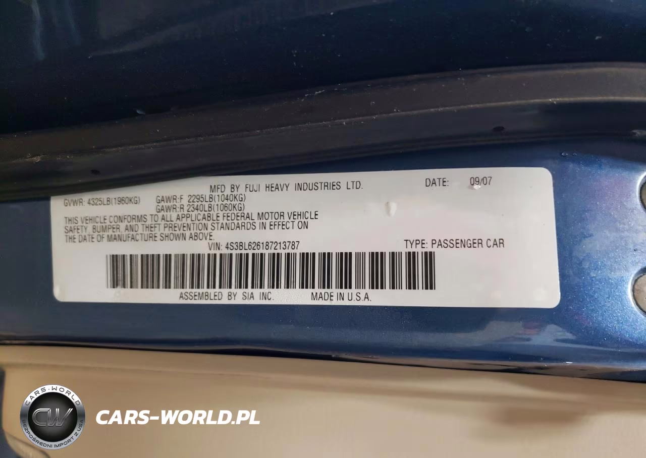 2008 Subaru Legacy 2.5I Limited VIN:4S3BL626187213787 - 12