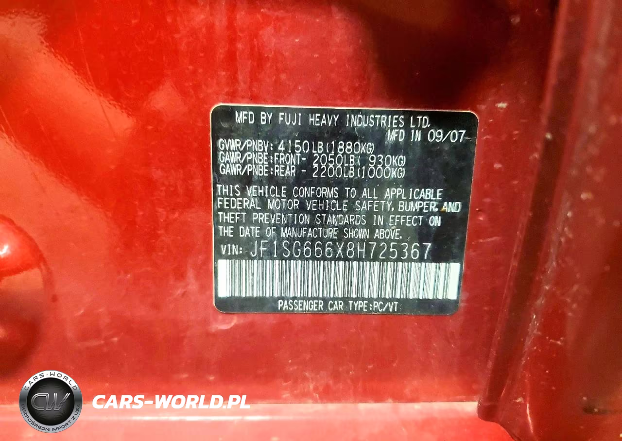 2008 Subaru Forester Sports 2.5X VIN:JF1SG666X8H725367 - 13